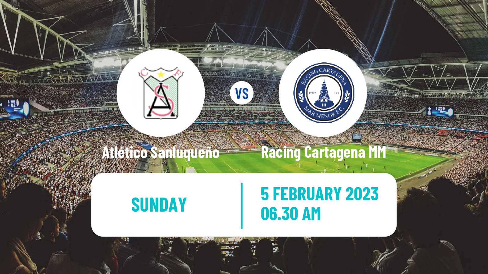 Soccer Spanish Segunda RFEF - Group 4 Atlético Sanluqueño - Racing Cartagena MM