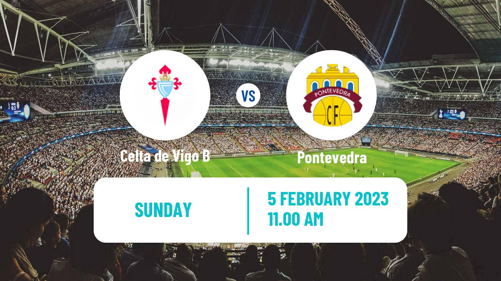 Soccer Spanish Primera RFEF Group 1 Celta de Vigo B - Pontevedra