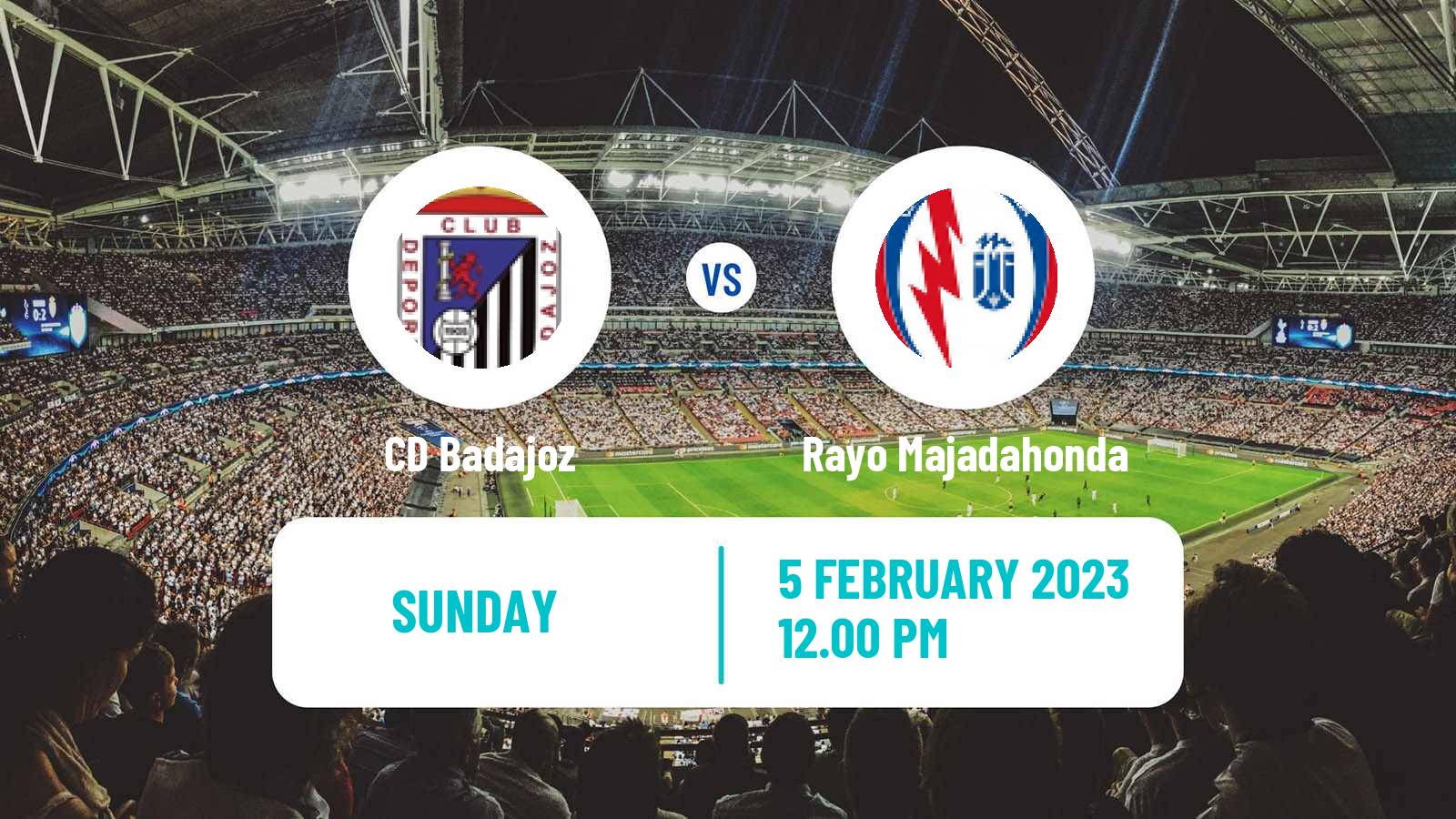 Soccer Spanish Primera RFEF Group 1 Badajoz - Rayo Majadahonda