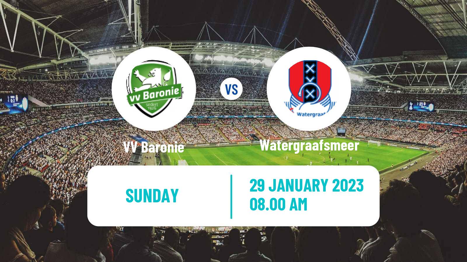 Soccer Dutch Derde Divisie Baronie - Watergraafsmeer