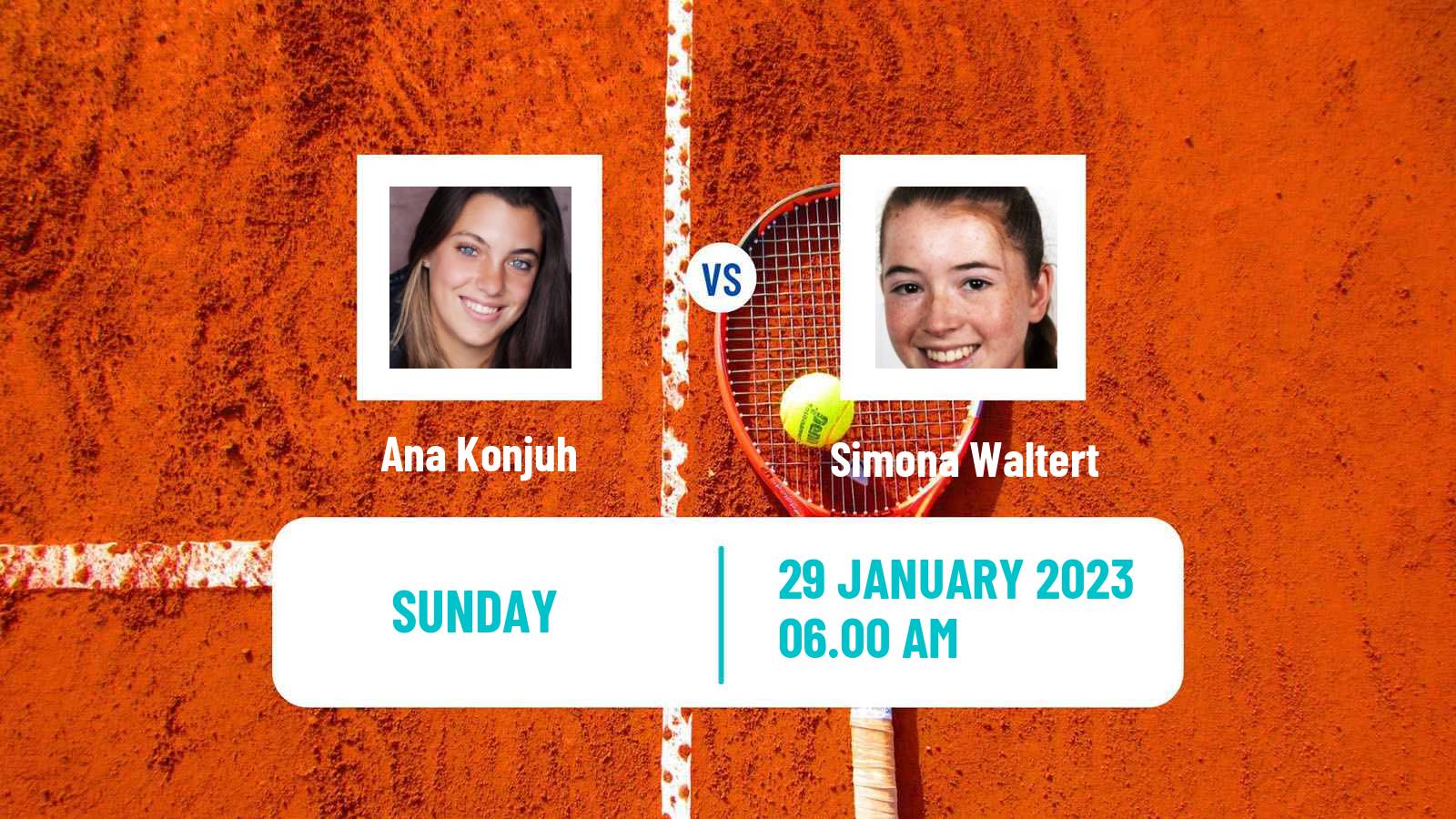 Tennis WTA Lyon Ana Konjuh - Simona Waltert