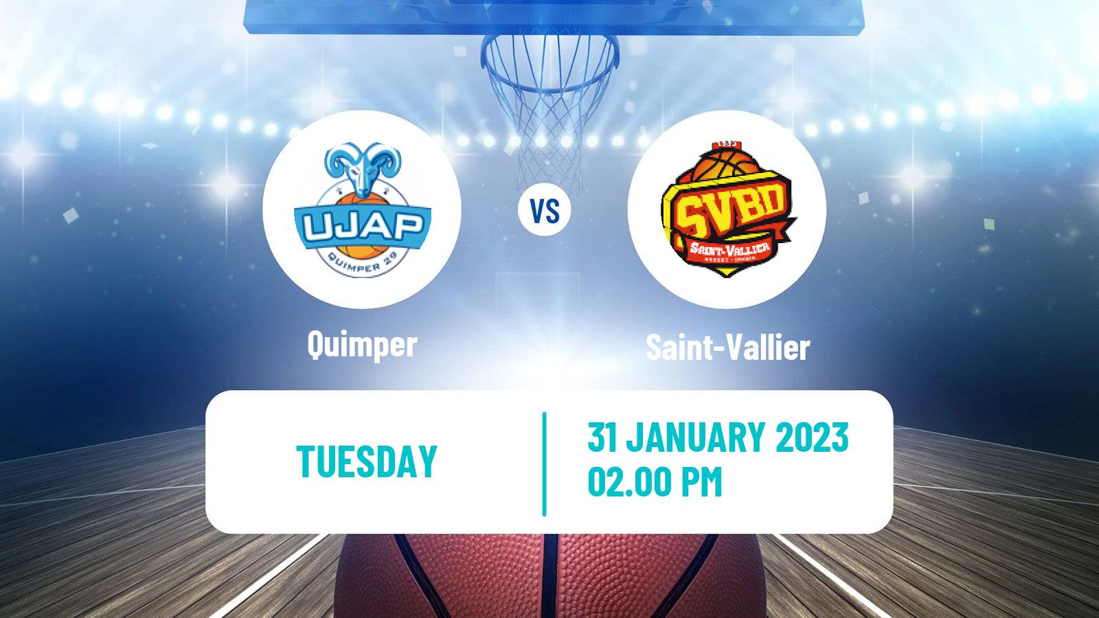 Basketball French LNB Pro B Quimper - Saint-Vallier