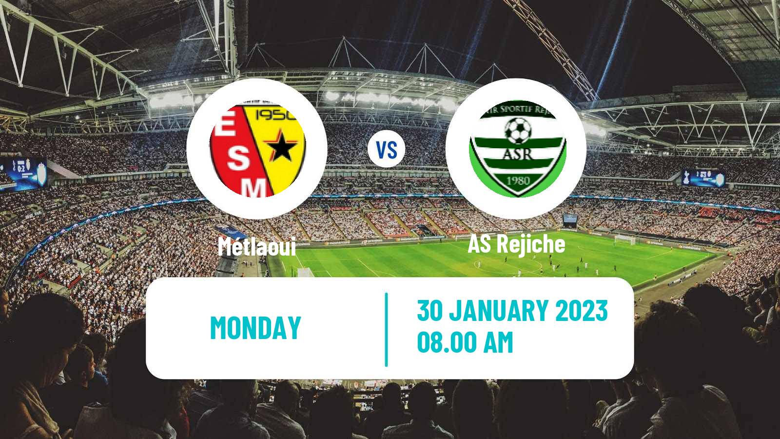 Soccer Tunisian Ligue Professionnelle 1 Métlaoui - Rejiche