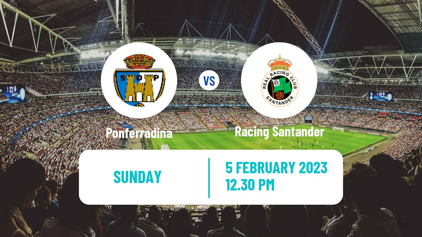 Soccer Spanish LaLiga2 Ponferradina - Racing Santander