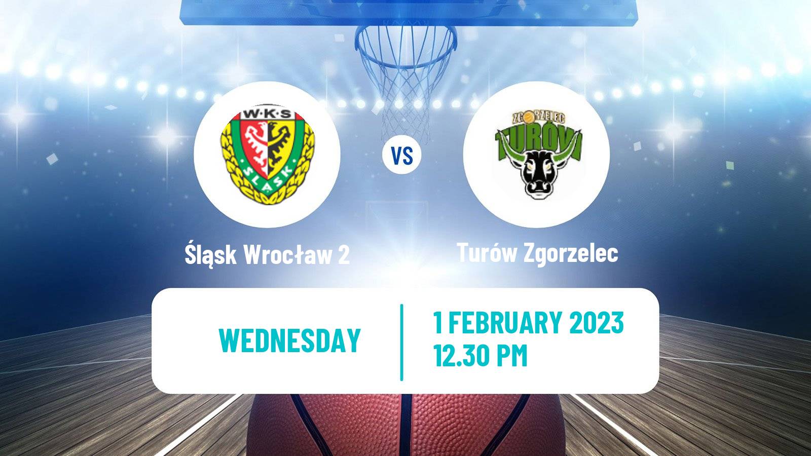 Basketball Polish 1 Liga Basketball Śląsk Wrocław 2 - Turów Zgorzelec