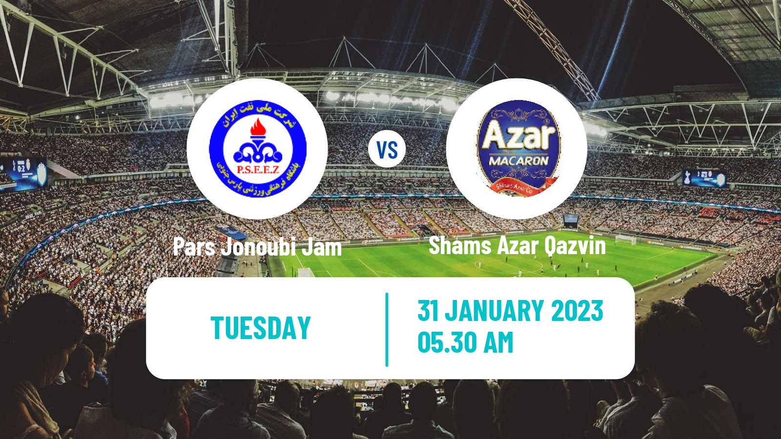 Soccer Iran Division 1 Pars Jonoubi Jam - Shams Azar Qazvin