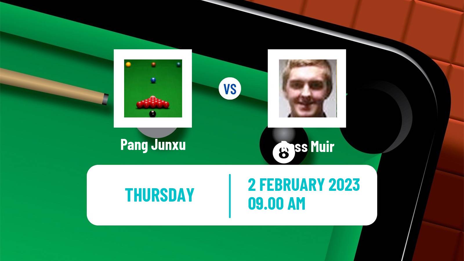Snooker Snooker Pang Junxu - Ross Muir