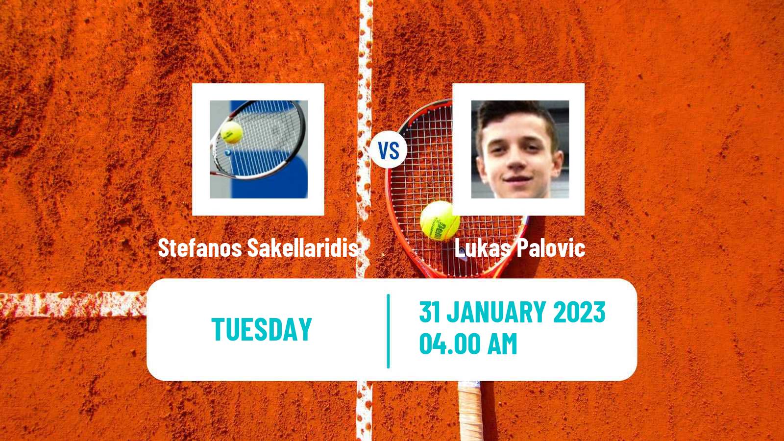 Tennis ITF Tournaments Stefanos Sakellaridis - Lukas Palovic