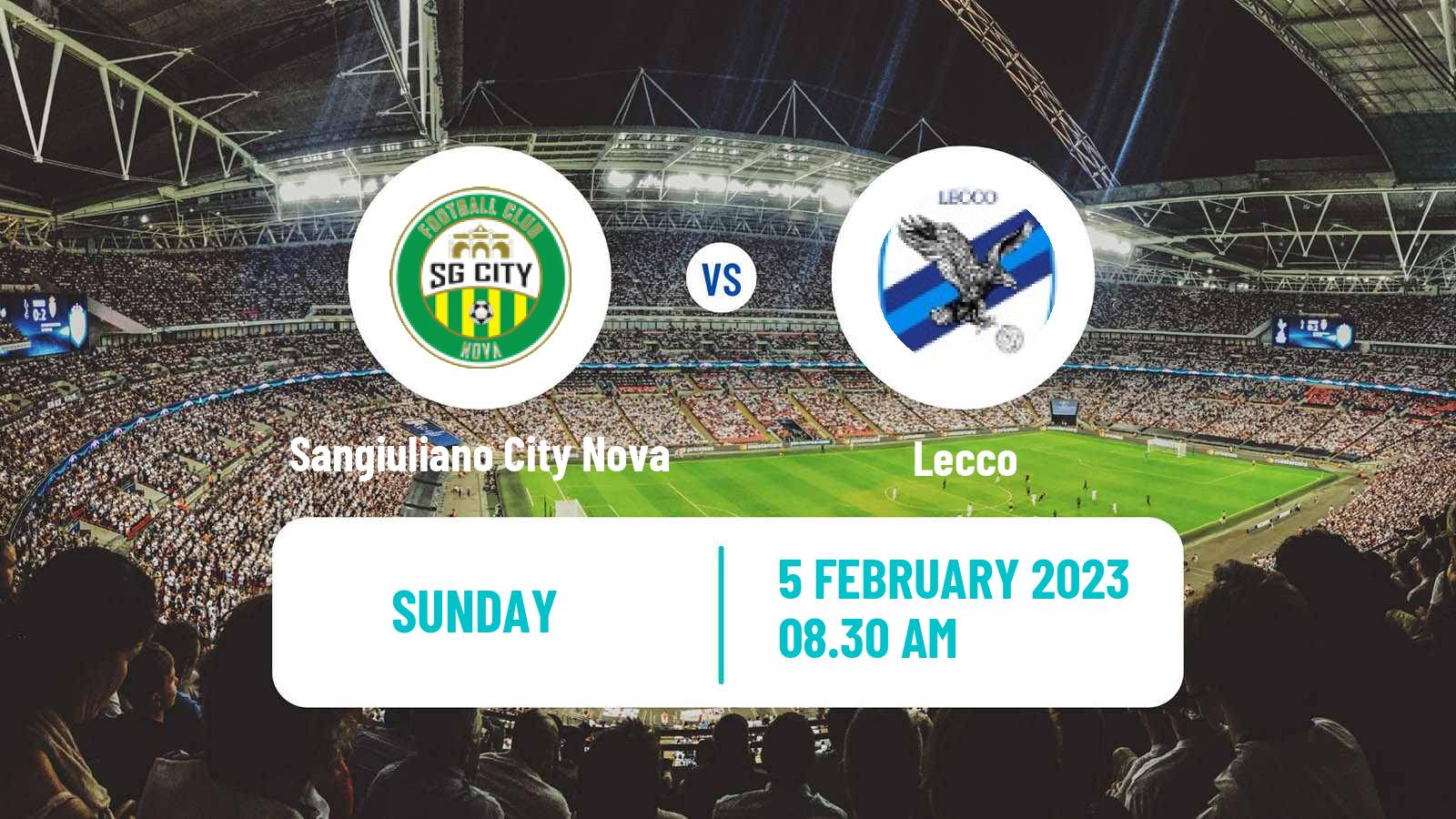 Soccer Italian Serie C Group A Sangiuliano City Nova - Lecco