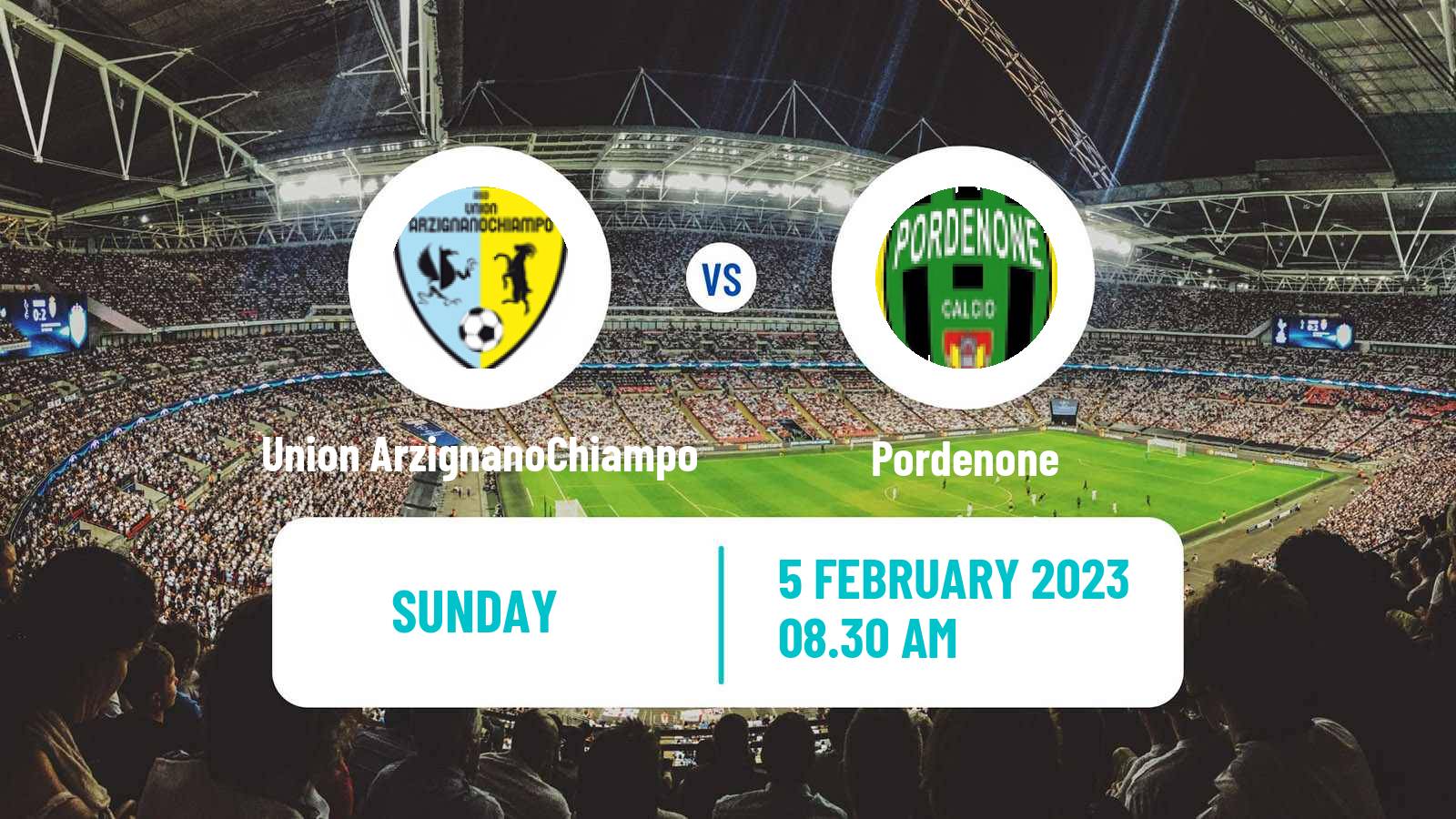 Football Italian Serie C Group A Union ArzignanoChiampo - Pordenone