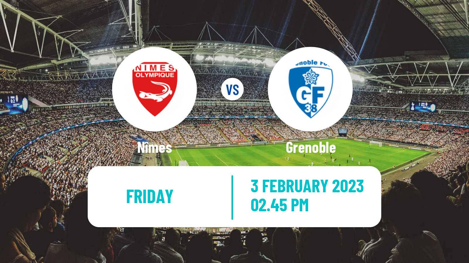 Soccer French Ligue 2 Nîmes - Grenoble