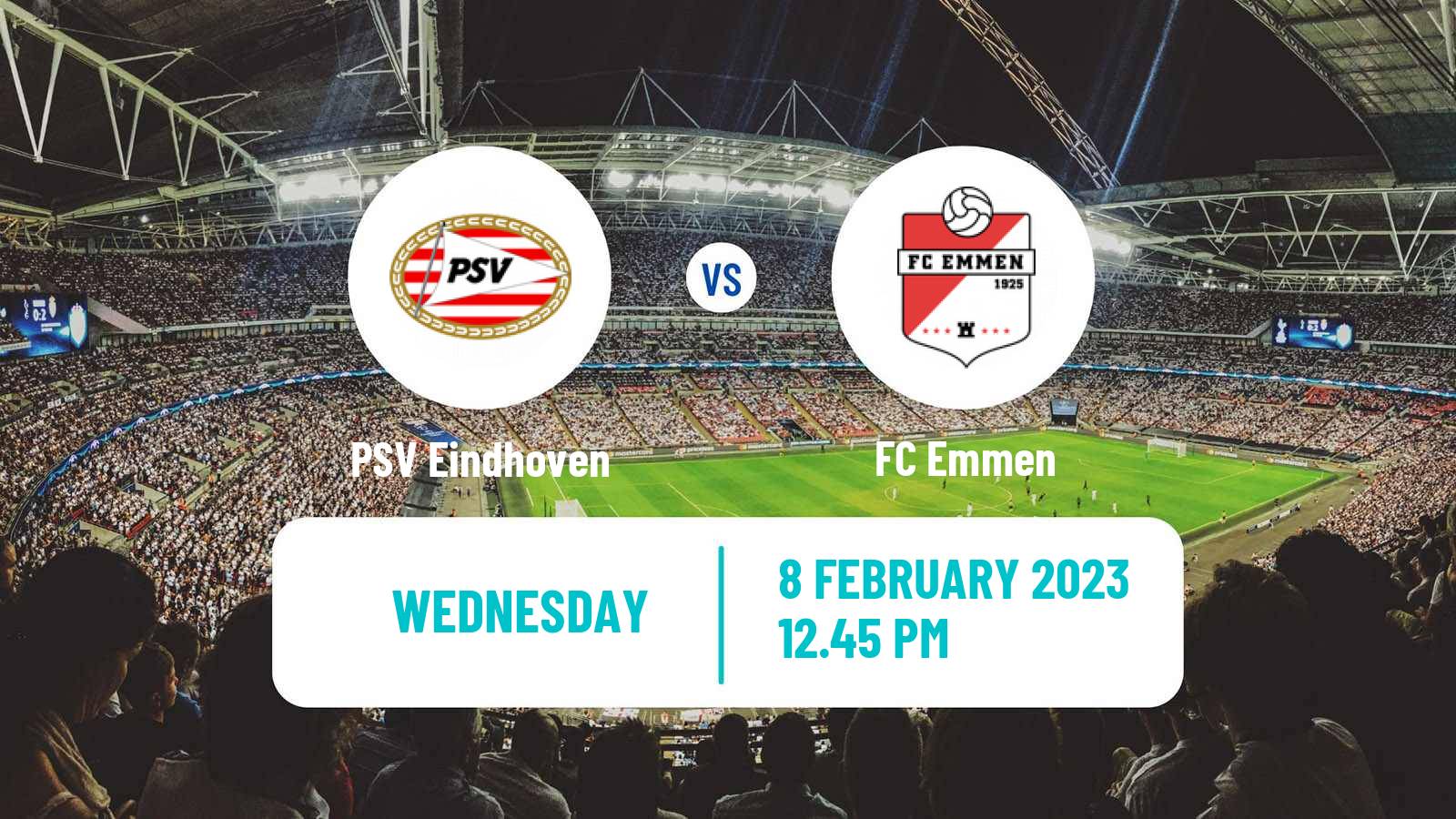Soccer Dutch KNVB Beker PSV Eindhoven - Emmen