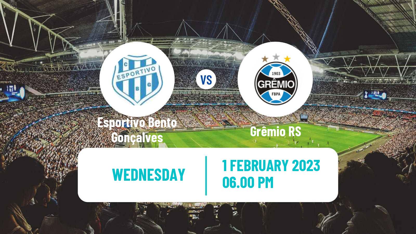 Soccer Brazilian Campeonato Gaucho Esportivo Bento Gonçalves - Grêmio
