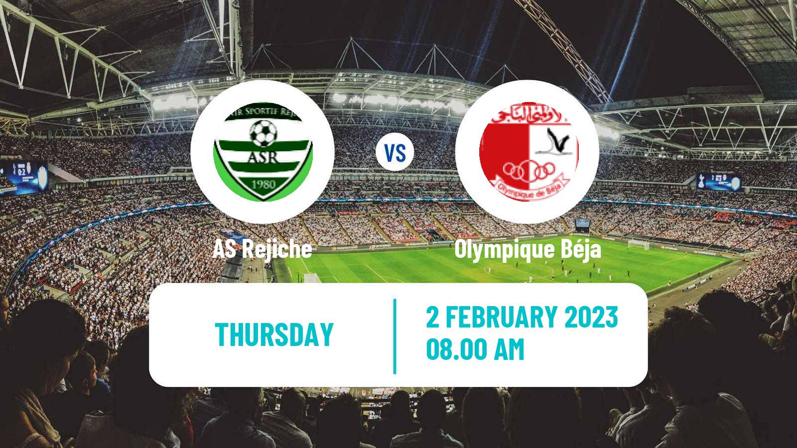 Soccer Tunisian Ligue Professionnelle 1 Rejiche - Olympique Béja