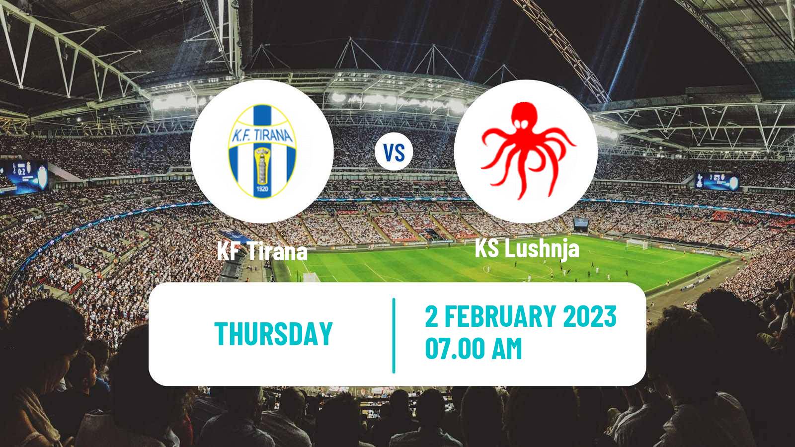 Soccer Albanian Cup Tirana - Lushnja