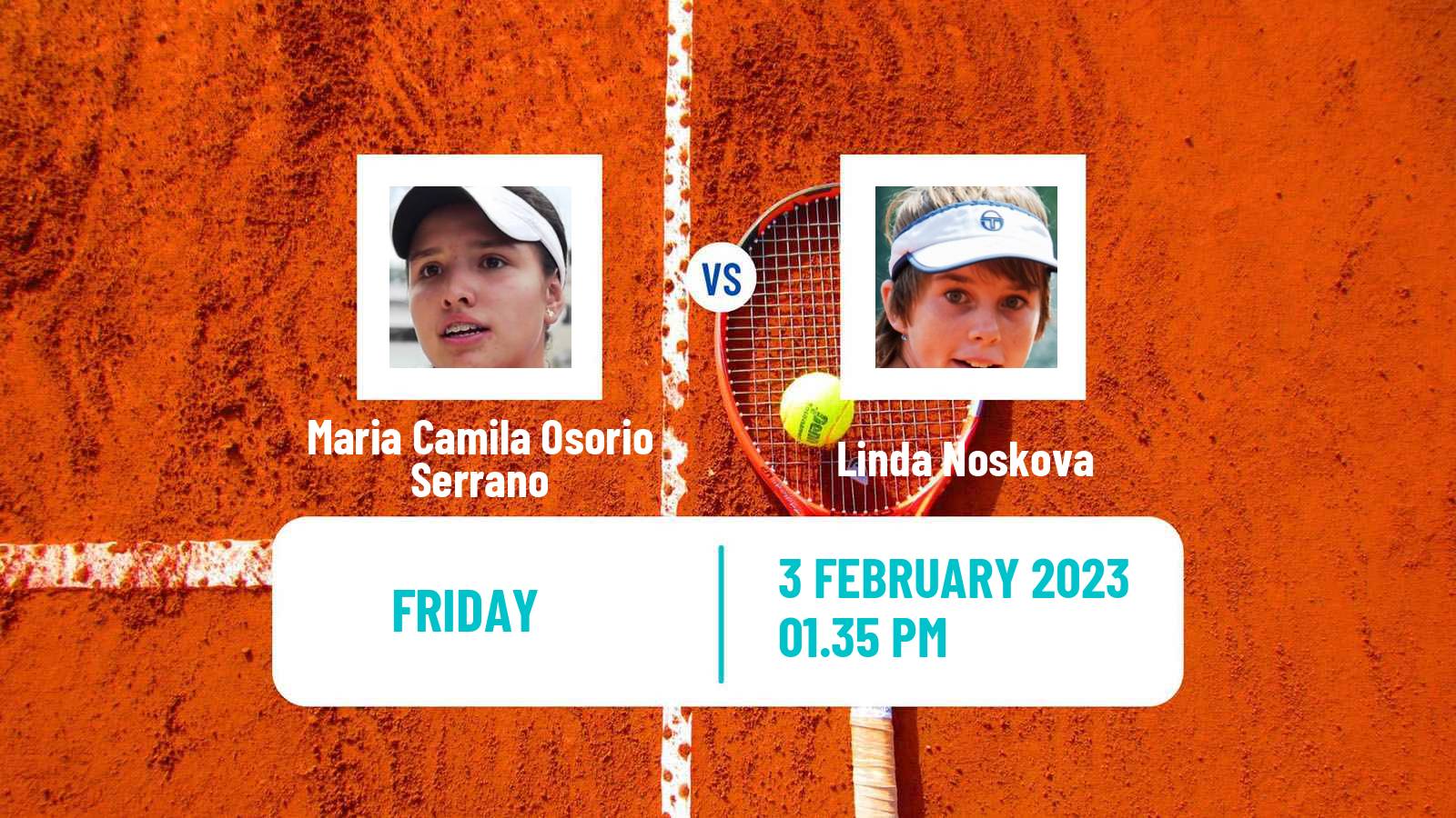 Tennis WTA Lyon Maria Camila Osorio Serrano - Linda Noskova