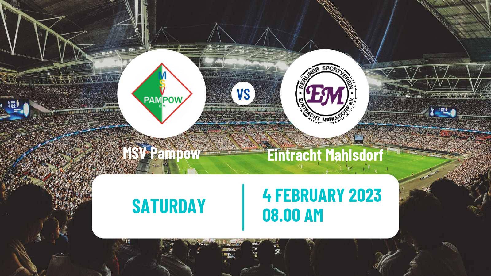 Soccer German Oberliga NOFV-Nord Pampow - Eintracht Mahlsdorf