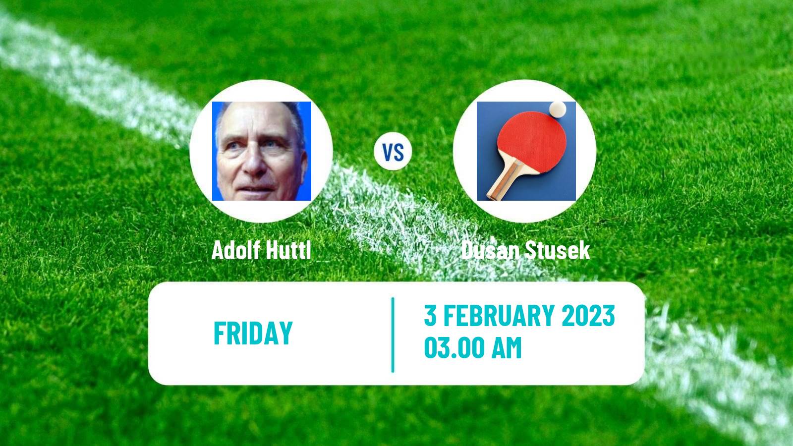 Table tennis Table Tennis Adolf Huttl - Dusan Stusek