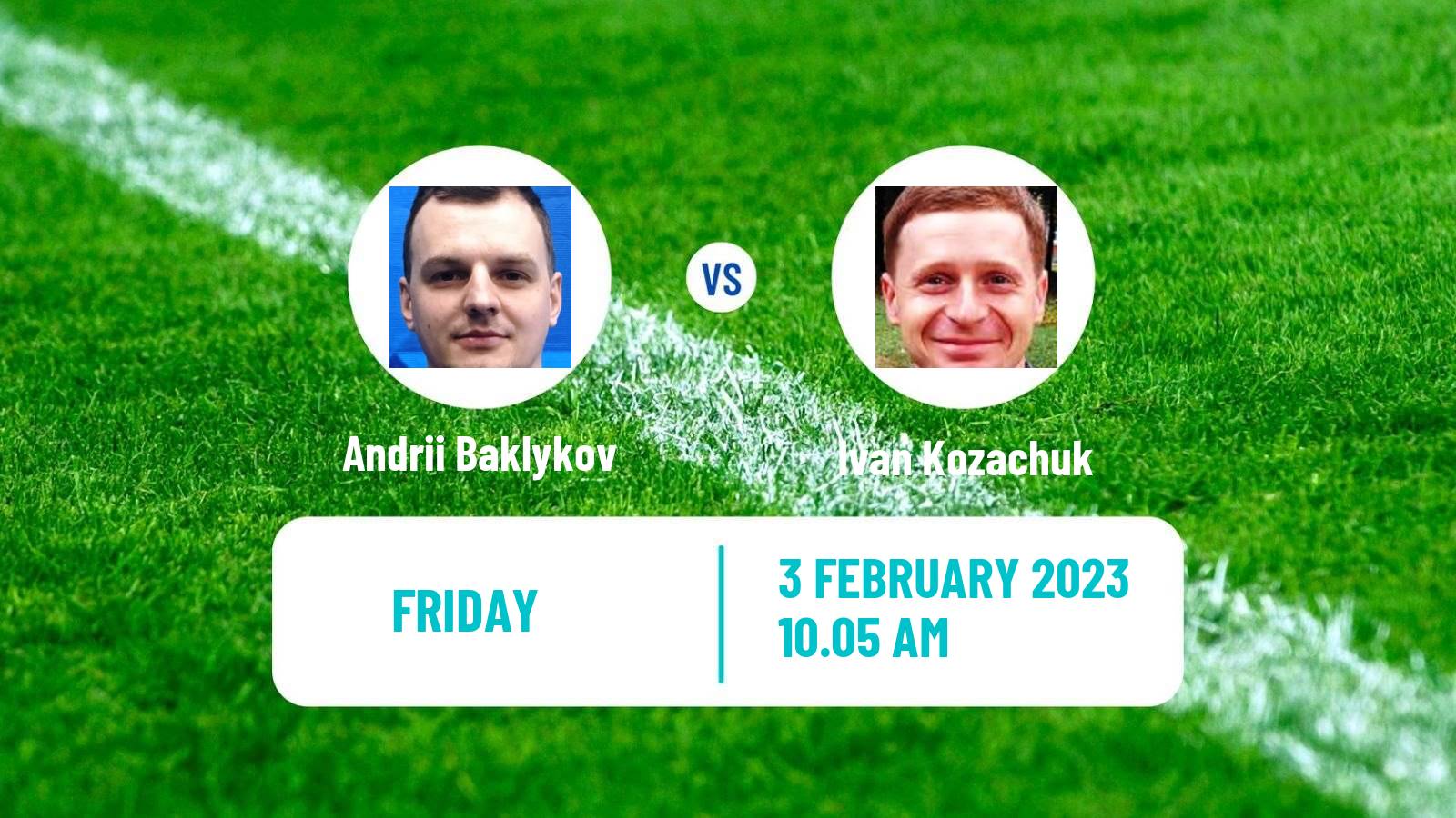 Table tennis Table Tennis Andrii Baklykov - Ivan Kozachuk
