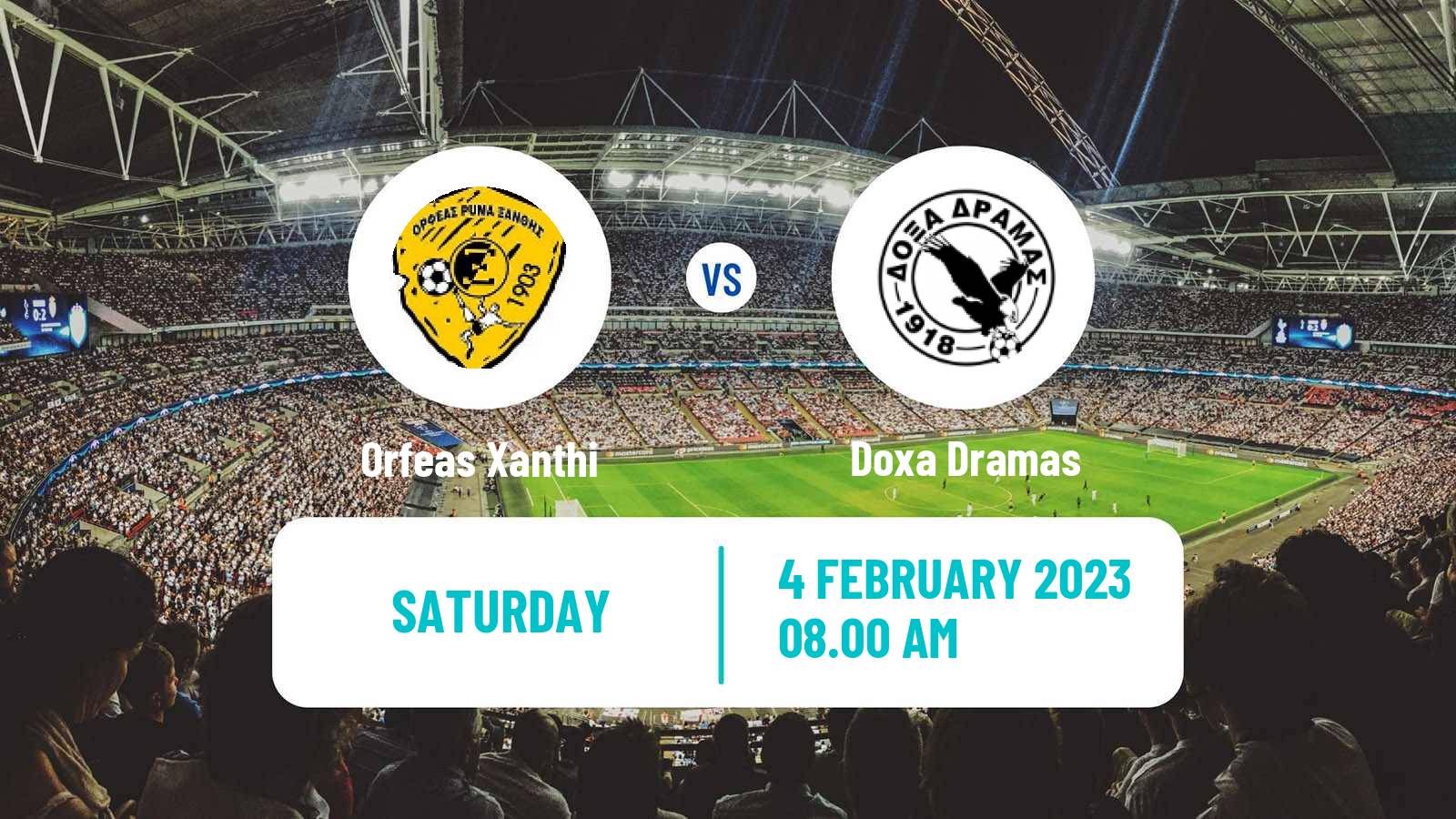 Soccer Greek Gamma Ethniki - Group 1 Orfeas Xanthi - Doxa Dramas