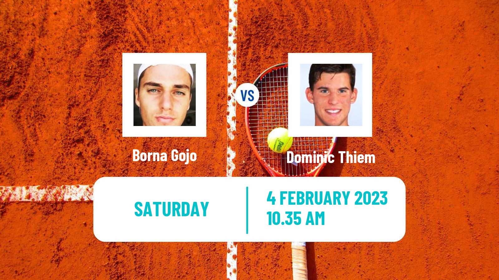 Tennis Davis Cup World Group Borna Gojo - Dominic Thiem