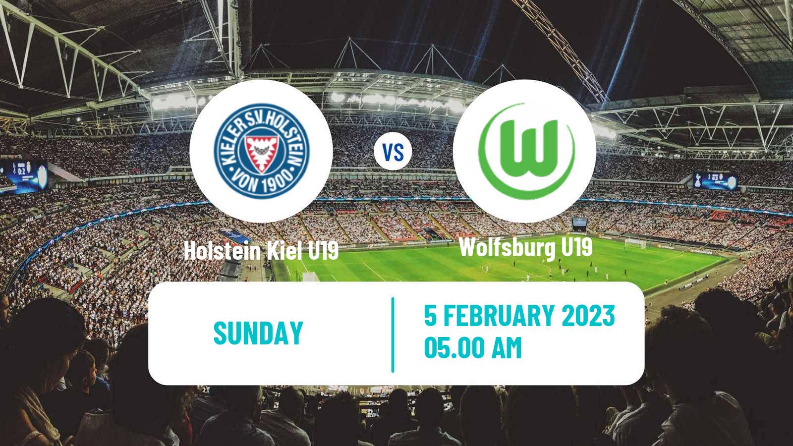 Soccer German Junioren Bundesliga North Holstein Kiel U19 - Wolfsburg U19