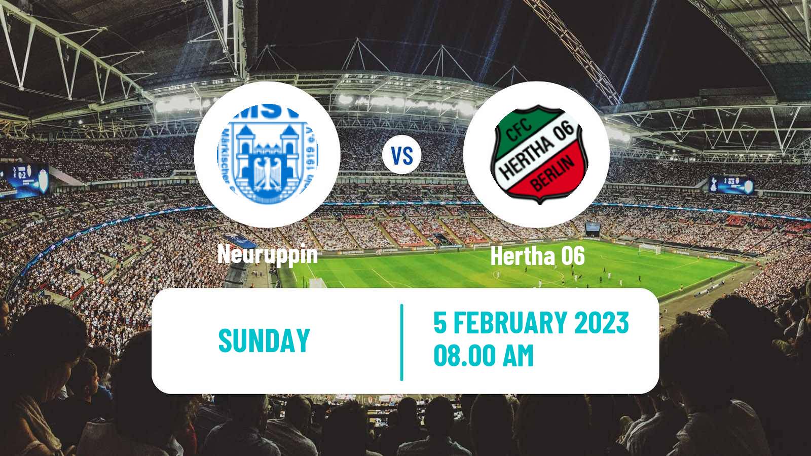 Soccer German Oberliga NOFV-Nord Neuruppin - Hertha 06