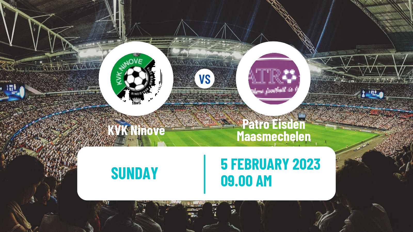 Soccer Belgian National Division 1 Ninove - Patro Eisden Maasmechelen