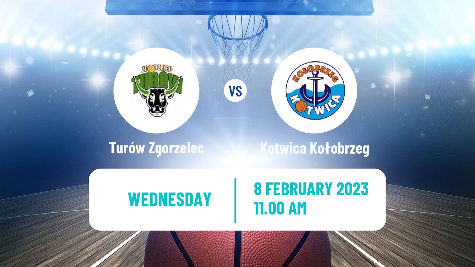 Basketball Polish 1 Liga Basketball Turów Zgorzelec - Kotwica Kołobrzeg