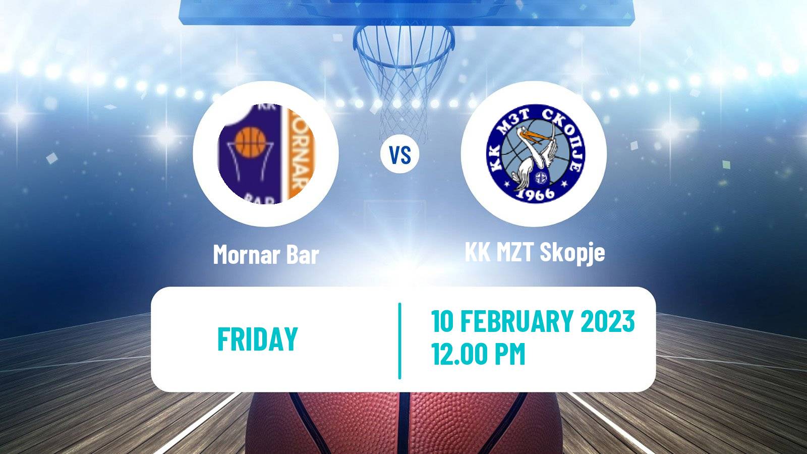Basketball Adriatic League Mornar Bar - KK MZT Skopje