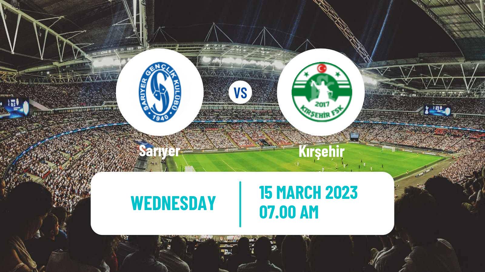 Soccer Turkish Second League Red Group Sarıyer - Kırşehir