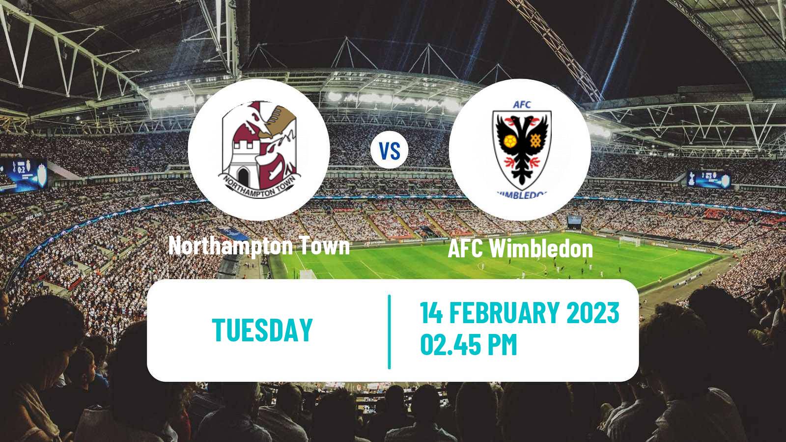 Soccer English League Two Northampton Town - AFC Wimbledon