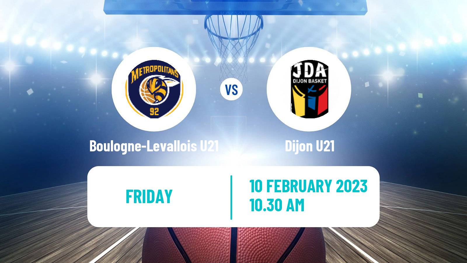 Basketball French Espoirs U21 Basketball Boulogne-Levallois U21 - Dijon U21