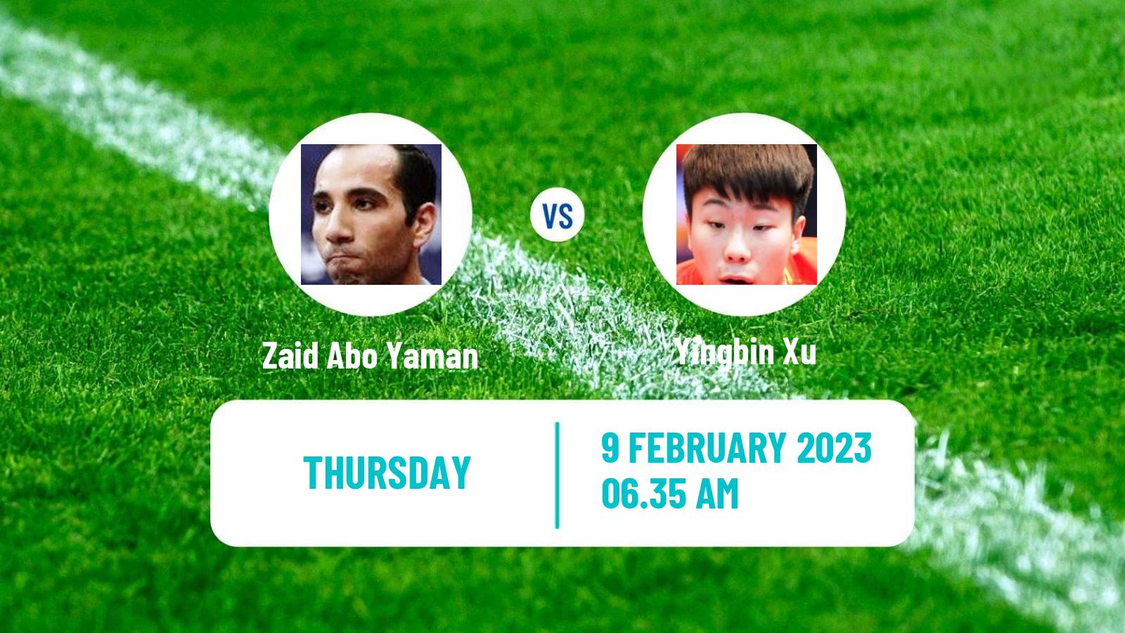 Table tennis Table Tennis Zaid Abo Yaman - Yingbin Xu