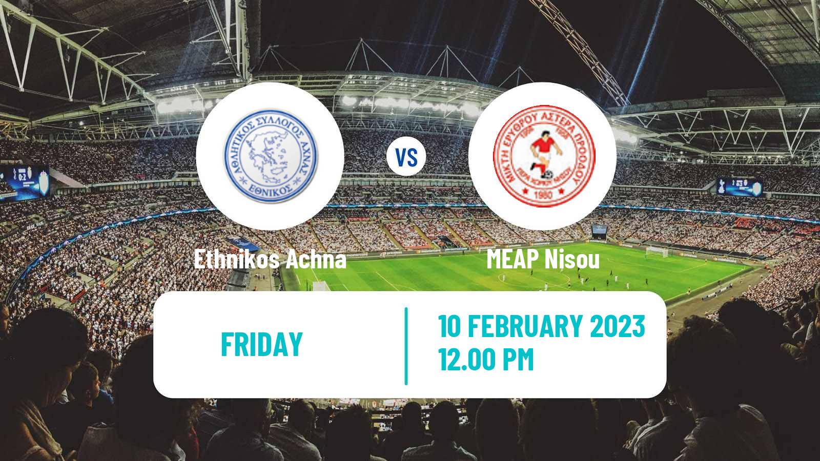 Soccer Cypriot Division 2 Ethnikos Achna - MEAP Nisou