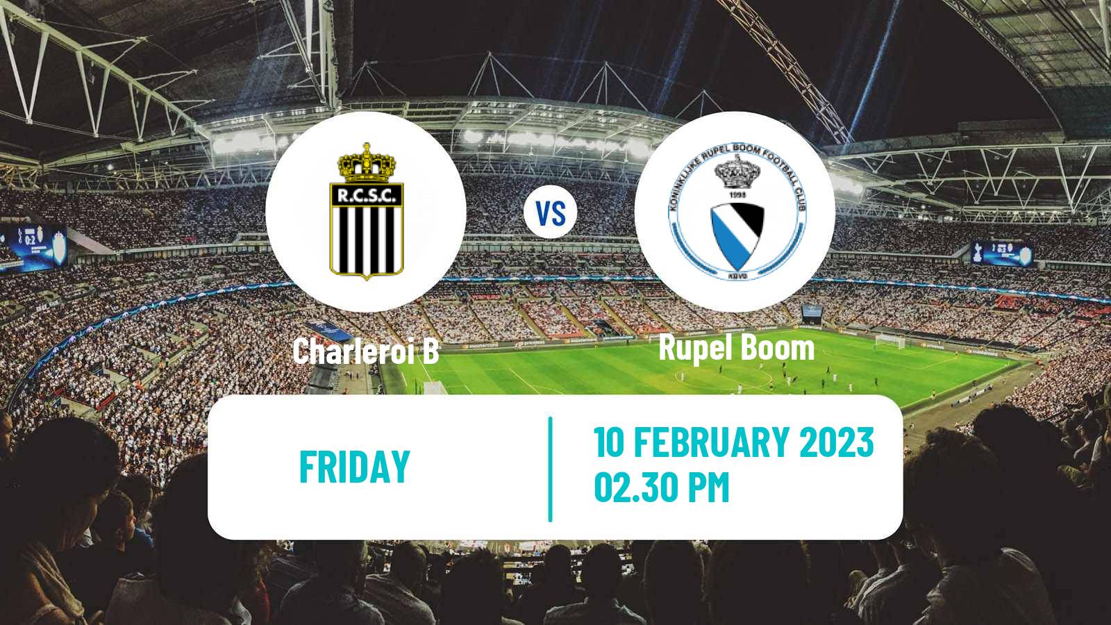 Soccer Belgian National Division 1 Charleroi B - Rupel Boom