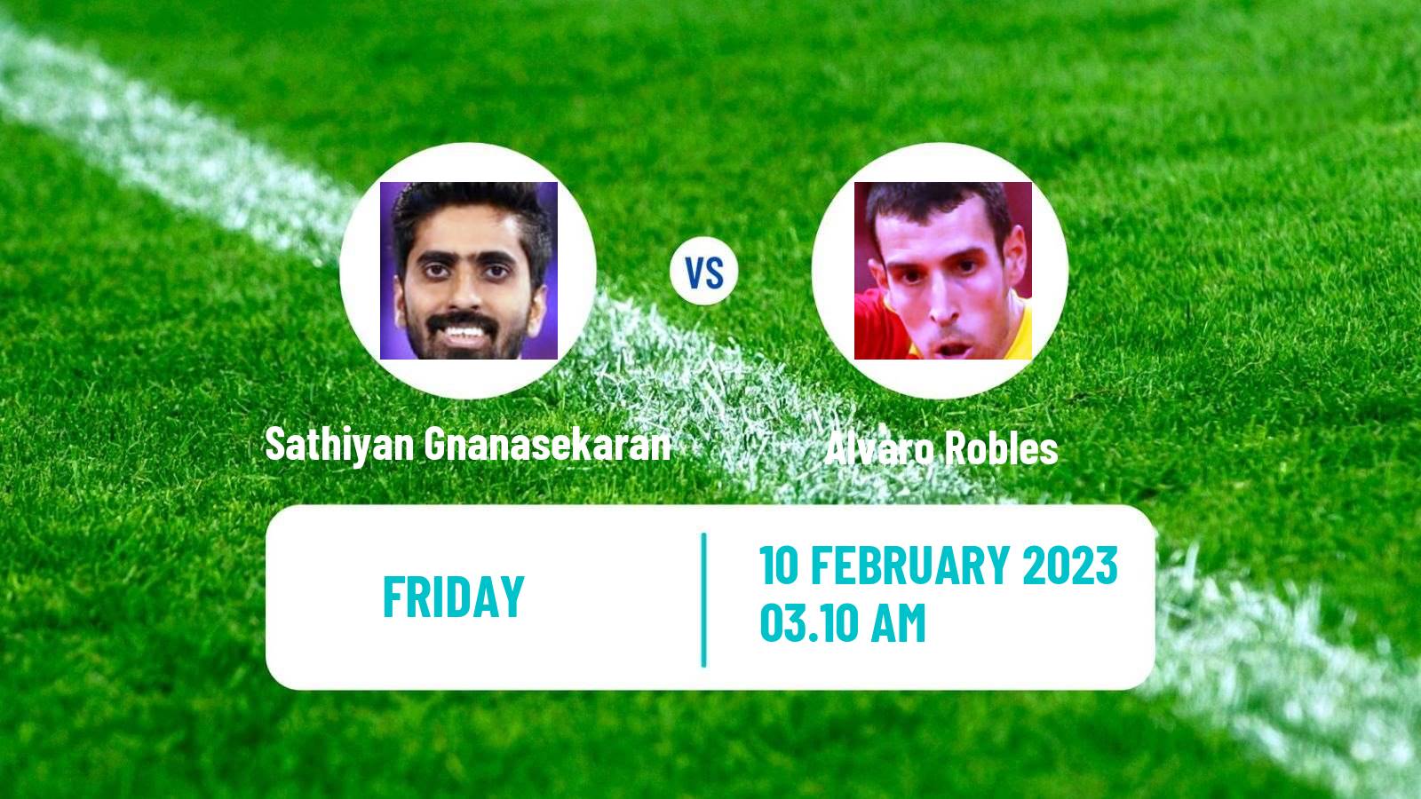 Table tennis Table Tennis Sathiyan Gnanasekaran - Alvaro Robles