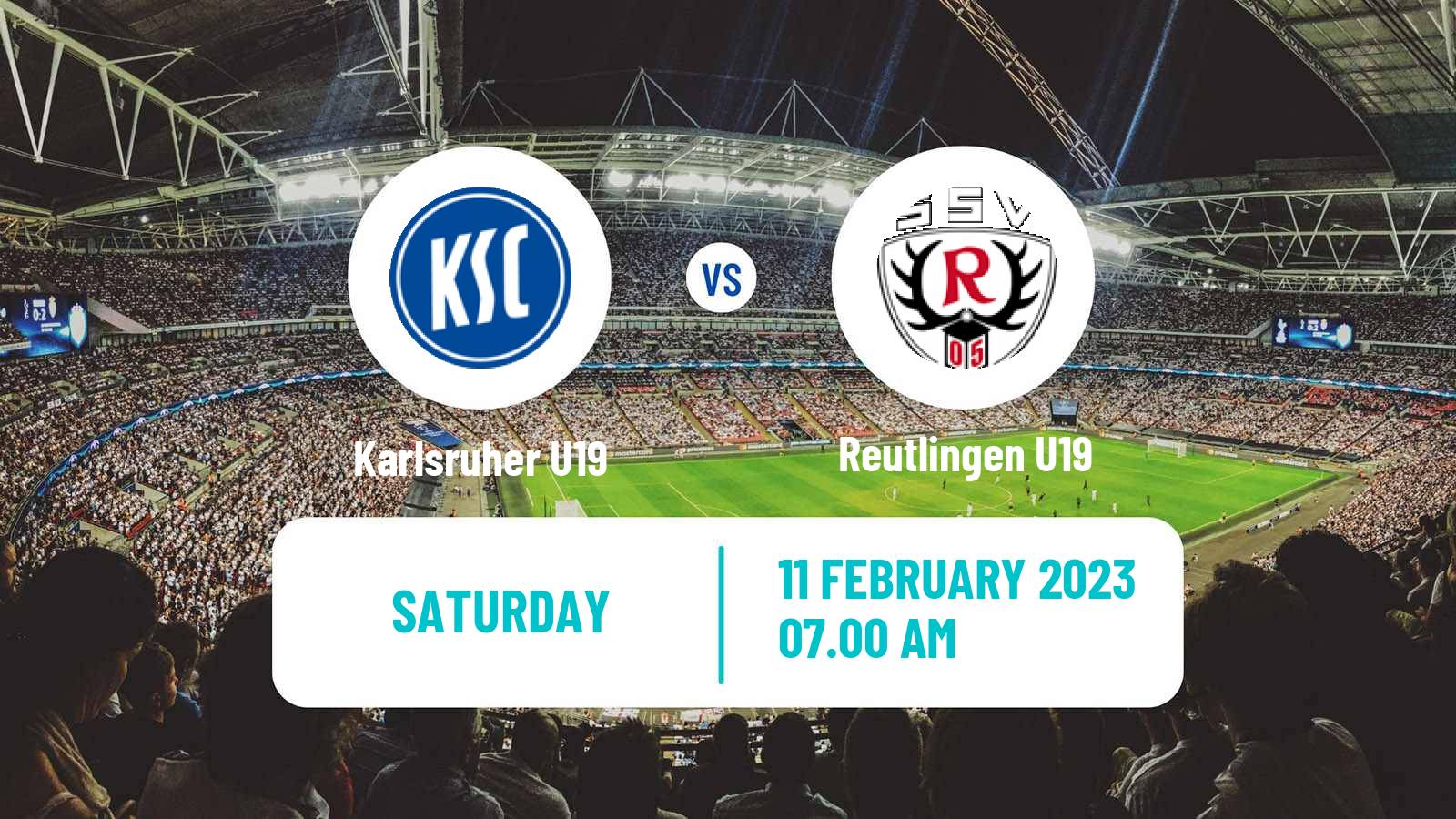 Soccer German Junioren Bundesliga South Karlsruher U19 - Reutlingen U19