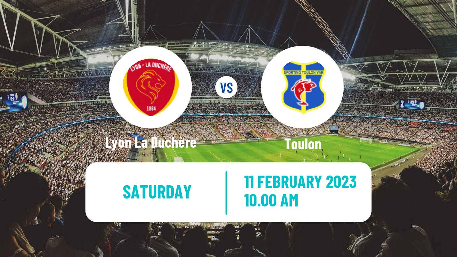 Soccer French National 2 - Group C Lyon La Duchère - Toulon