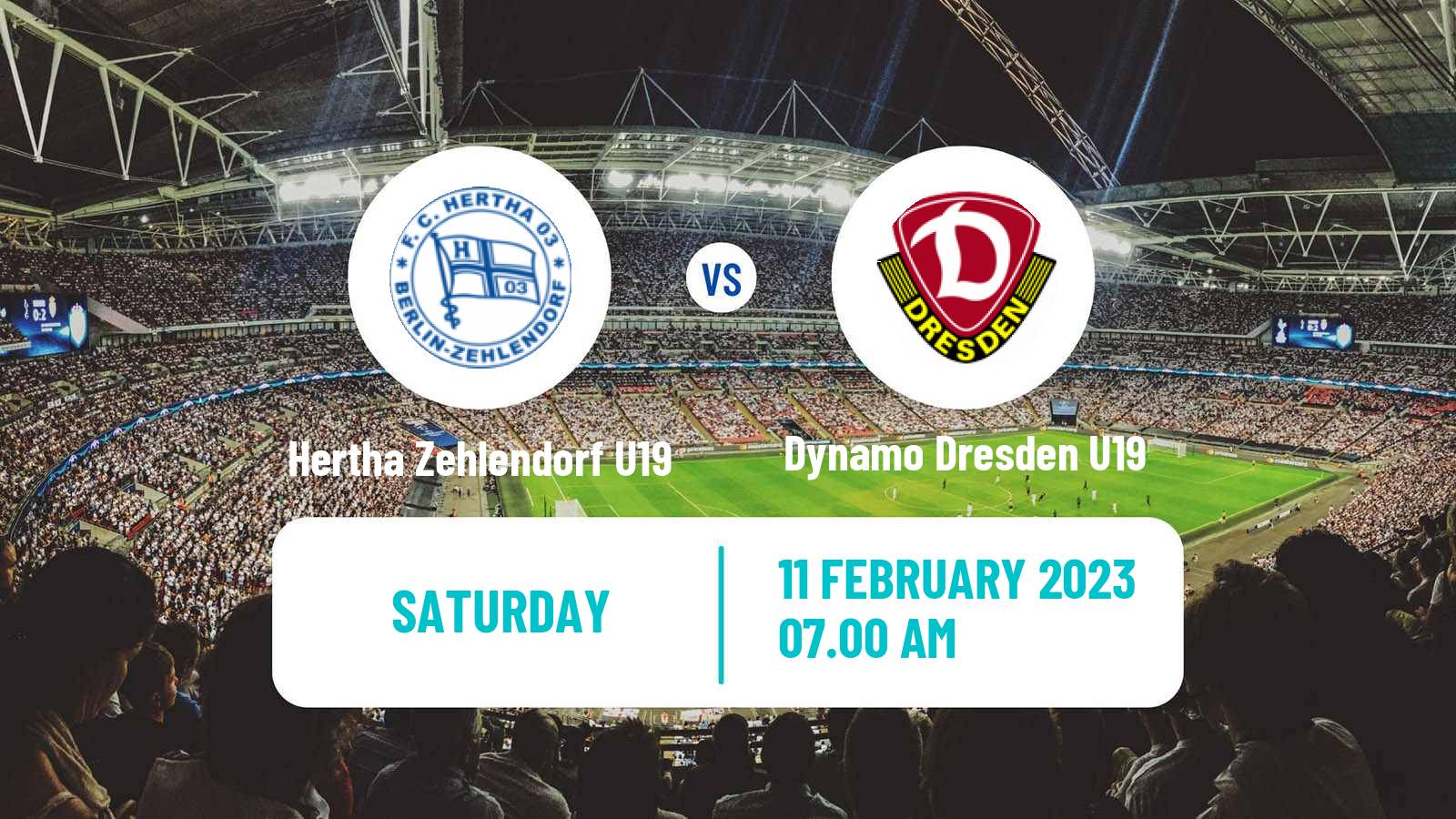 Soccer German Junioren Bundesliga North Hertha Zehlendorf U19 - Dynamo Dresden U19