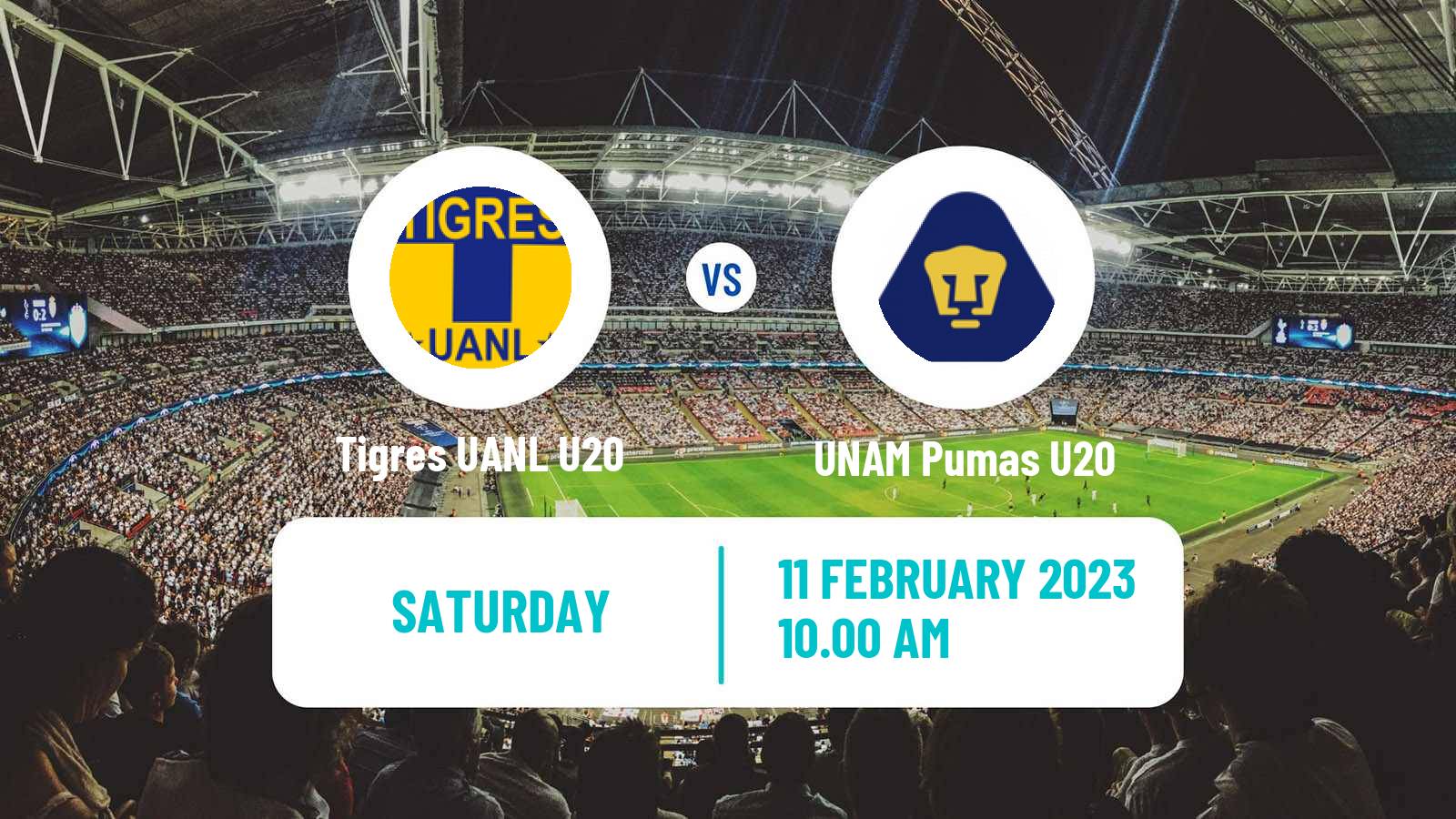 Football Mexican Liga MX U20 Tigres UANL U20 - UNAM Pumas U20