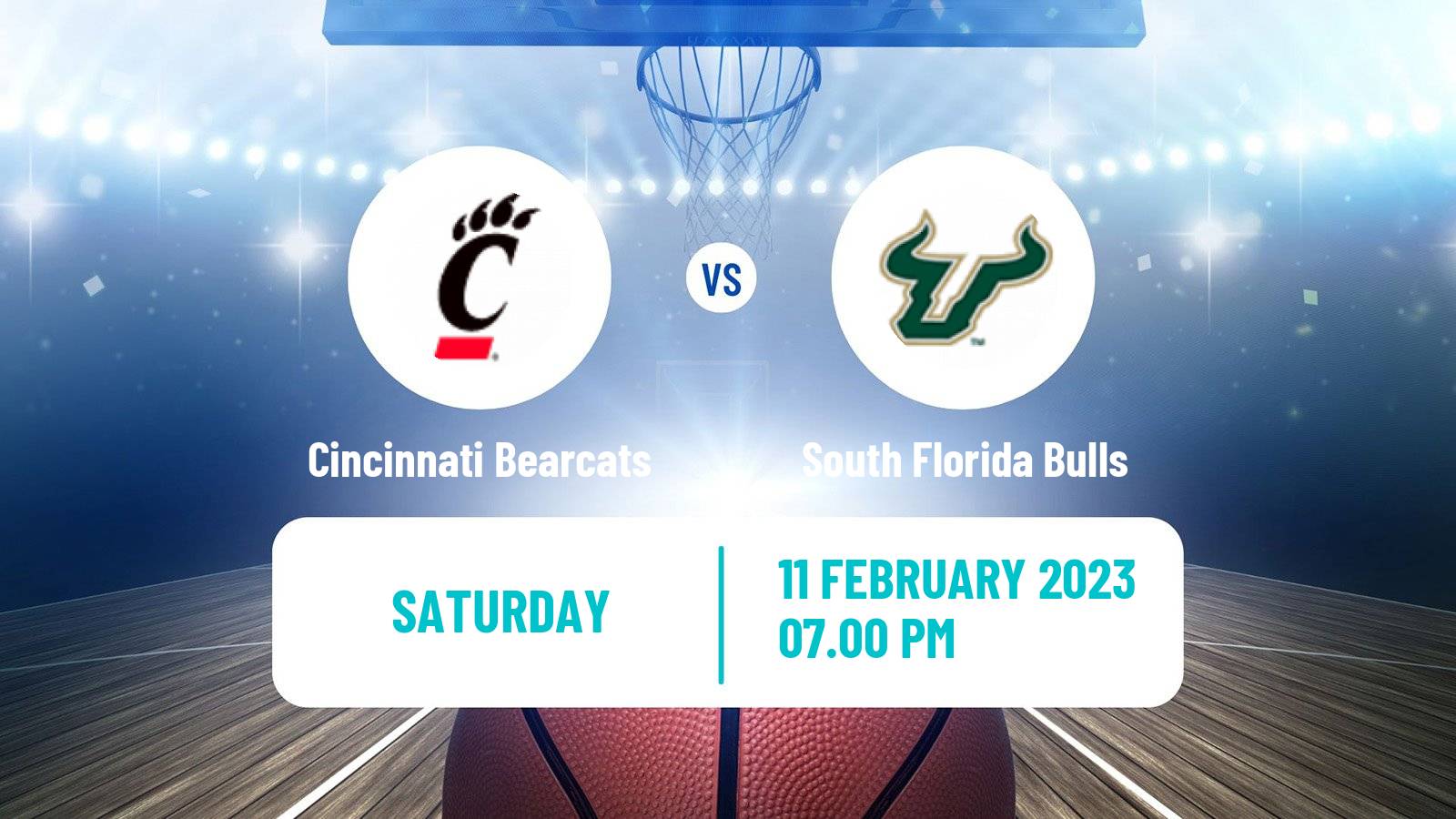 Basketball NCAA College Basketball Cincinnati Bearcats - South Florida Bulls