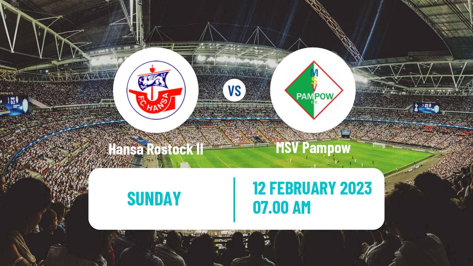 Soccer German Oberliga NOFV-Nord Hansa Rostock II - Pampow