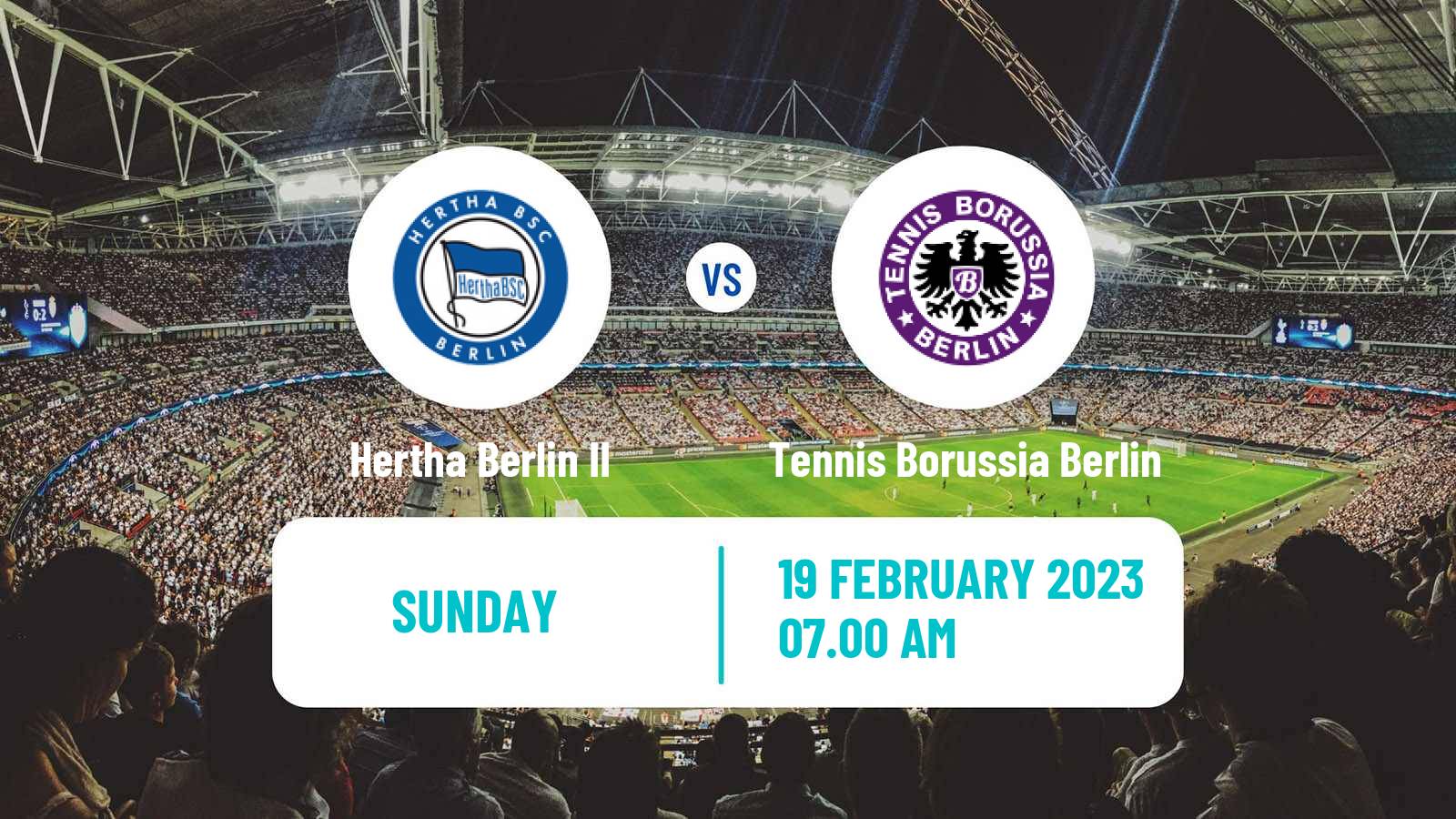 Soccer German Regionalliga Nordost Hertha Berlin II - Tennis Borussia Berlin