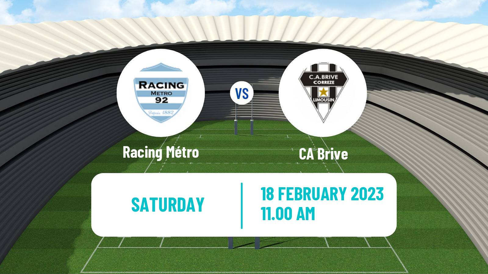 Rugby union French Top 14 Racing Métro - Brive