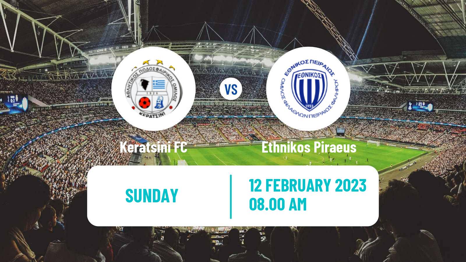 Soccer Greek Gamma Ethniki - Group 5 Keratsini - Ethnikos Piraeus