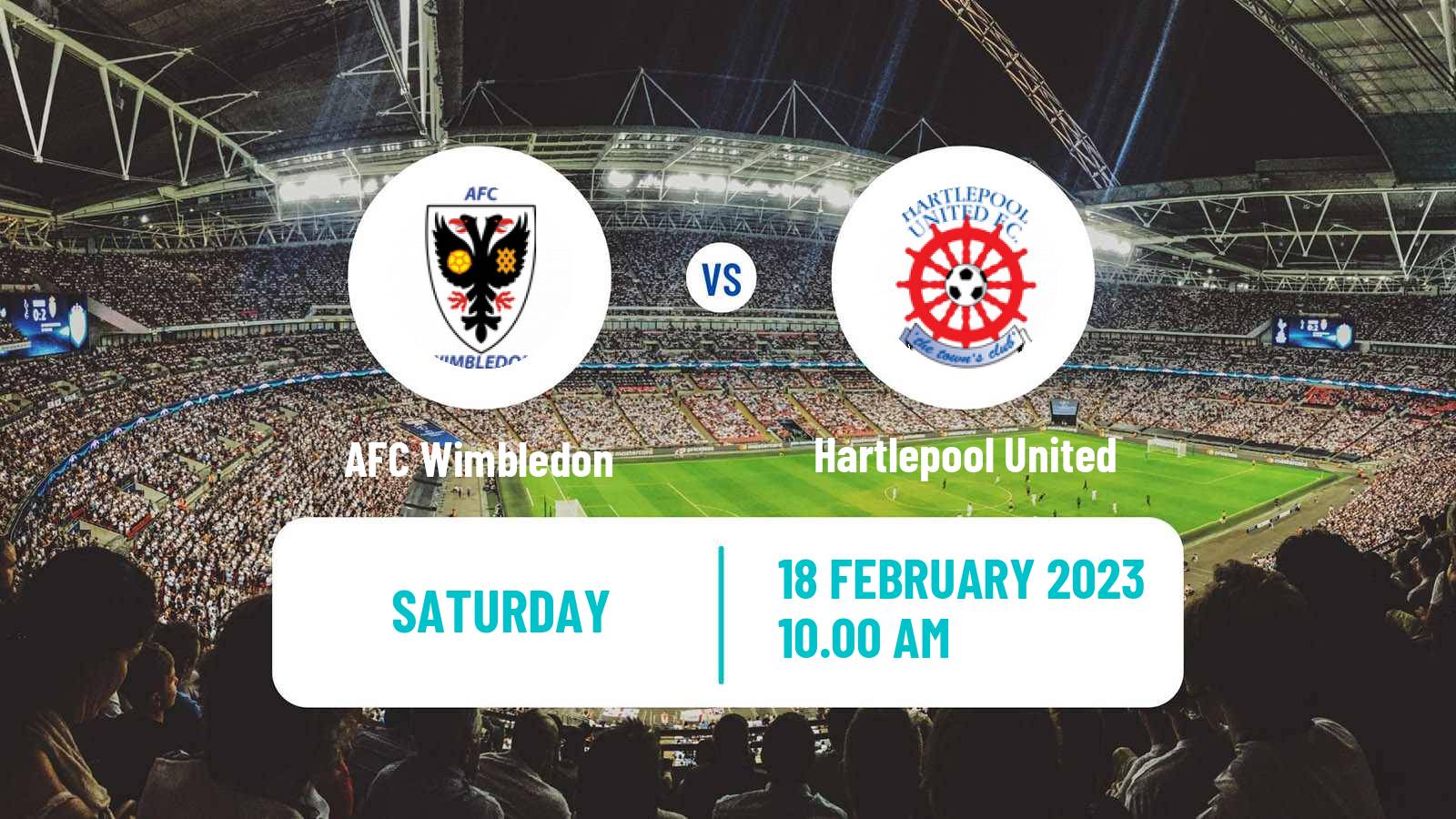 Soccer English League Two AFC Wimbledon - Hartlepool United