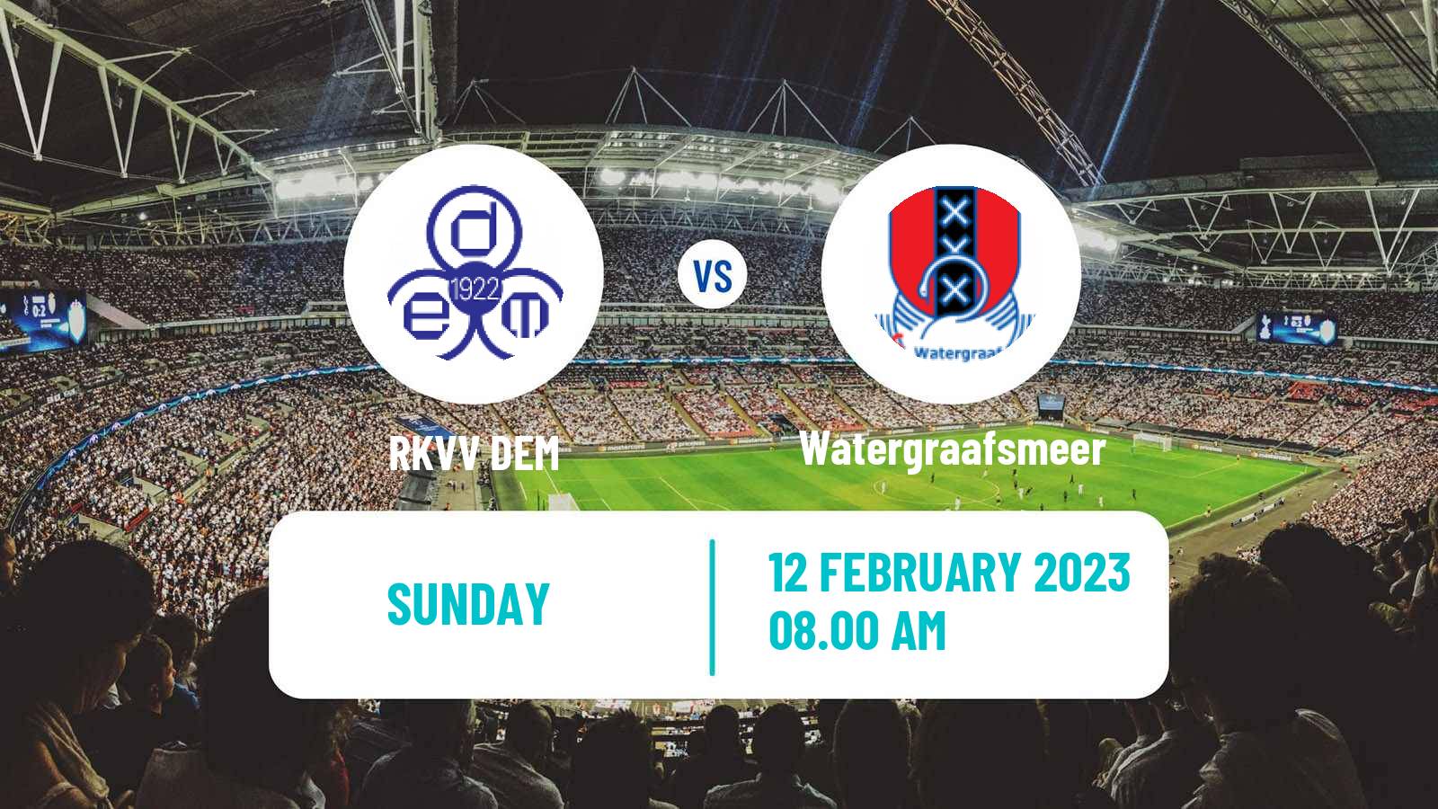Soccer Dutch Derde Divisie DEM - Watergraafsmeer