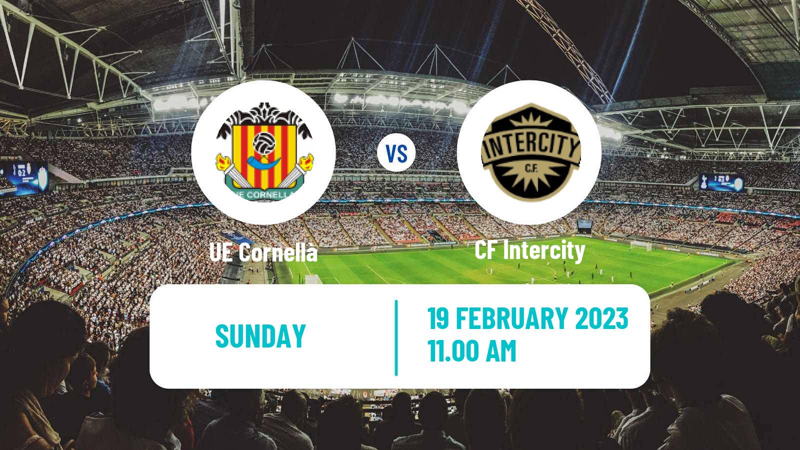 Soccer Spanish Primera RFEF Group 2 Cornellà - Intercity