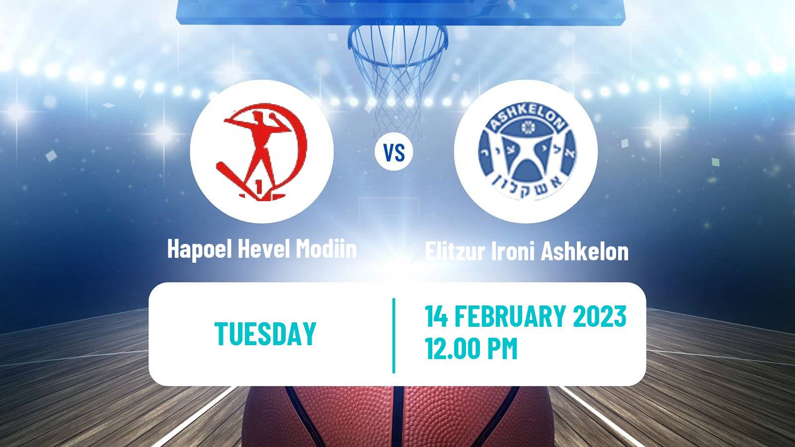 Basketball Israeli Liga Leumit Basketball Hapoel Hevel Modi'in - Elitzur Ironi Ashkelon